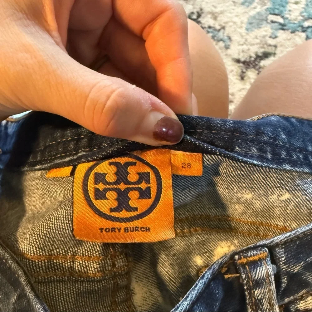 Denim Tory Burch Tie-Dye Straight Jeans – Size 28 - Picture 4 of 7